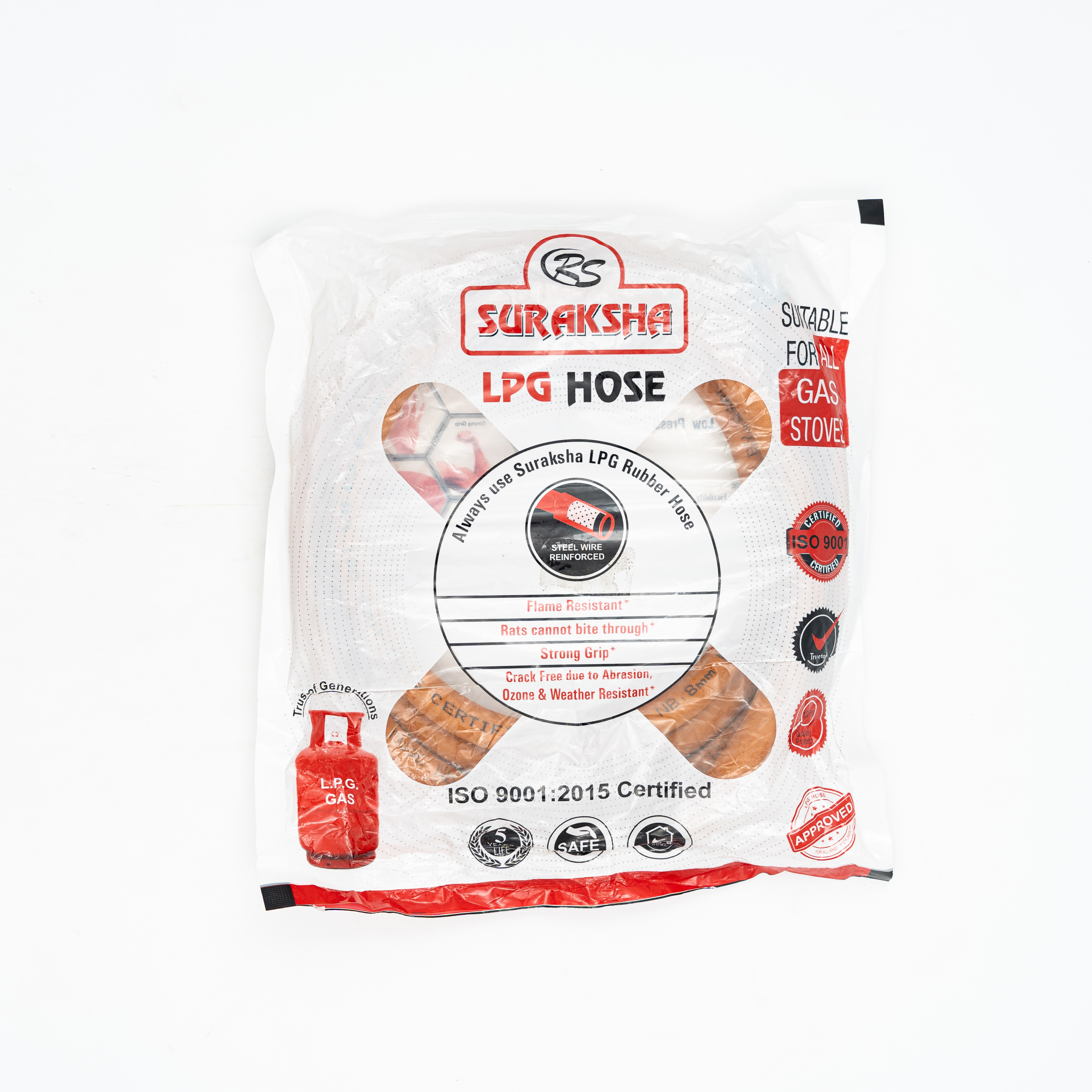 Suraksha LPG Gas Pipe Per 2Metter Gas Pipe MRP 370