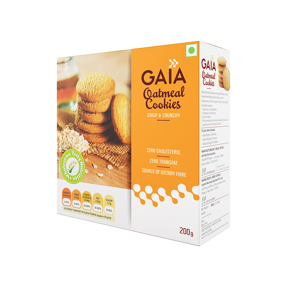 Gaia Oatmeal Cookies – 200g