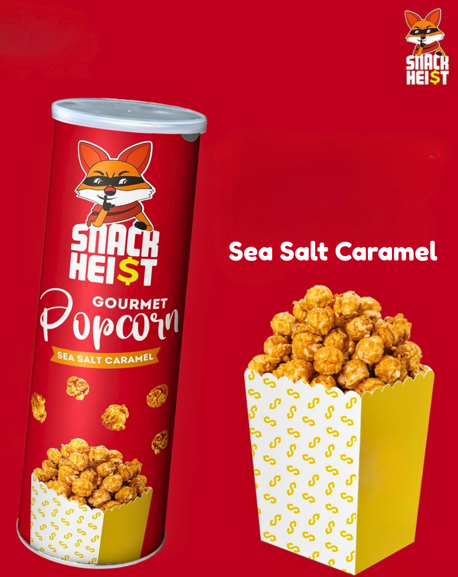 Snackheist Gourmet Popcorn Seasalt Caramel flavor
