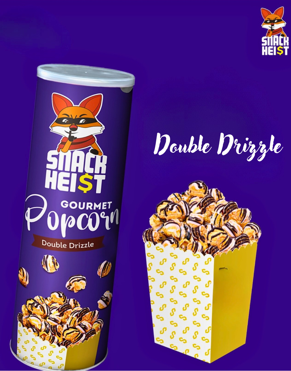 Snackheist Gourmet Popcorn Double Drizzle Flavour