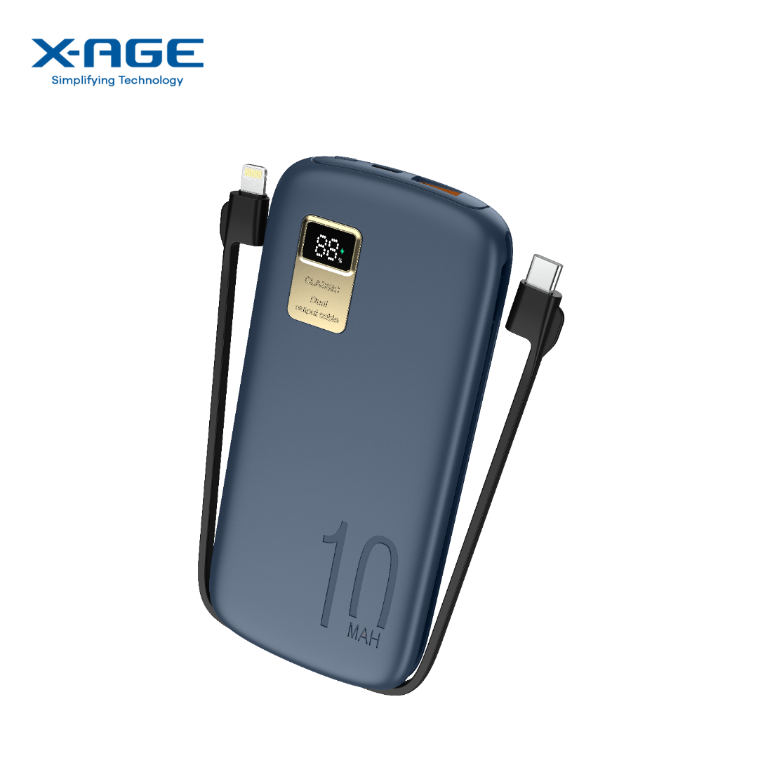 X-Age ConvE Flash 22.5 10000 (XPB09)-Blue Power Bank 1Pcs MRP 3500